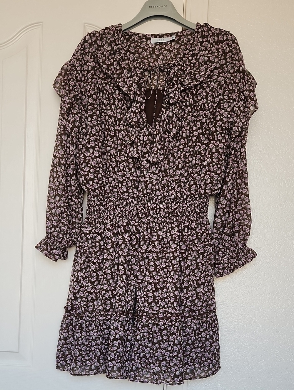 LUSH Floral Long Sleeve Dress Size M